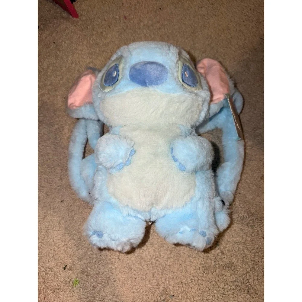 Stitch disney store blue backpack plush stuffed animal bag  NWT